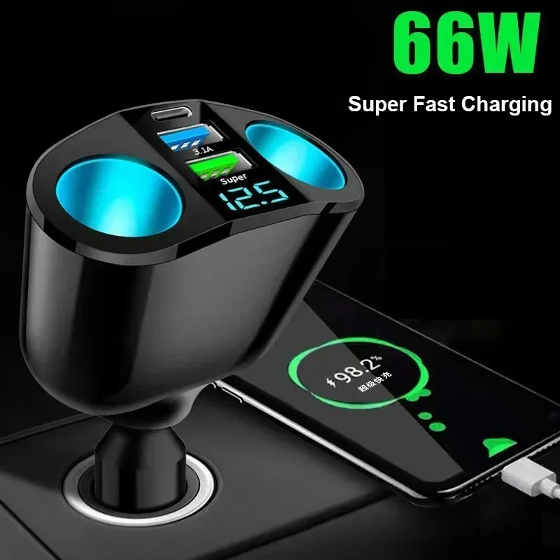 Разветвитель для автомобильного прикуривателя, 12-24 В