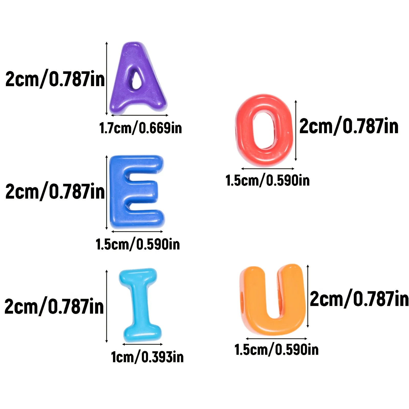 50pcs 14mm-20mm Acrylic Large Holes, Randomly Mixed. DIY Jewelry Making Bracelet, Necklace, Keychain Material with Alphanumeric image 3
