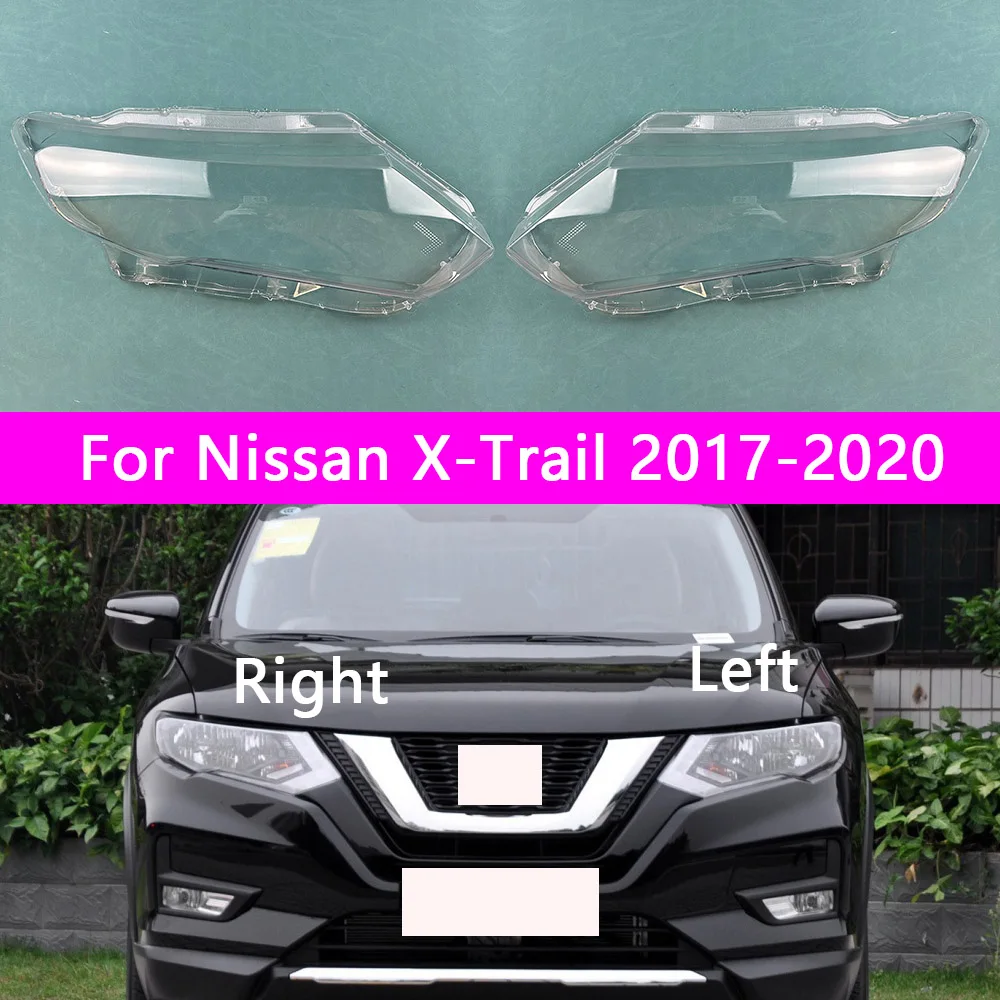 

For Nissan X-Trail 2017-2020 Headlight Plastic Cover Transparent Shade Lens Lampshade Shell Headlamp Housing Plexiglass