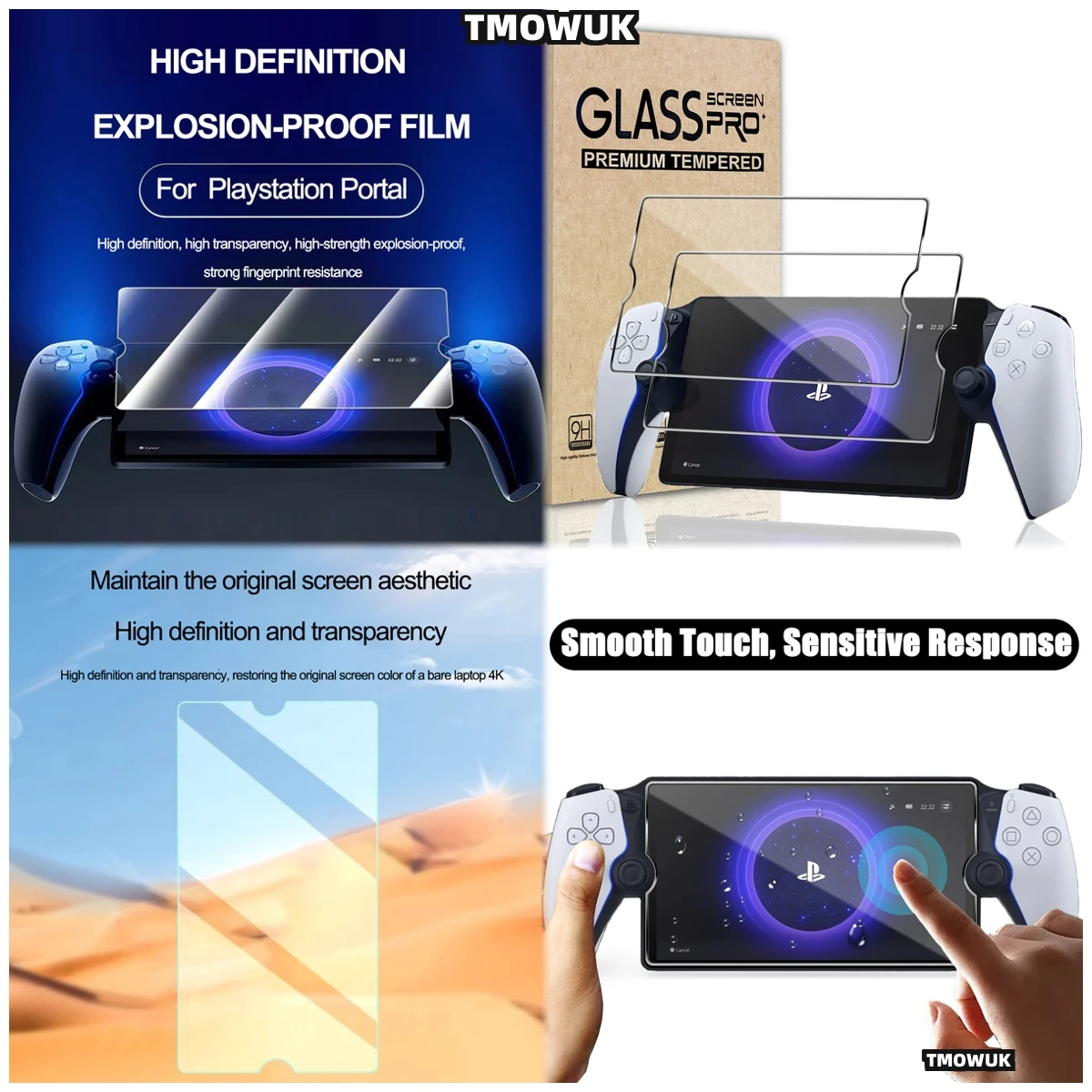 

Premium Tempered Glass For Sony PlayStation Portable PS5 Anti-Reflective Handheld Game Accessories