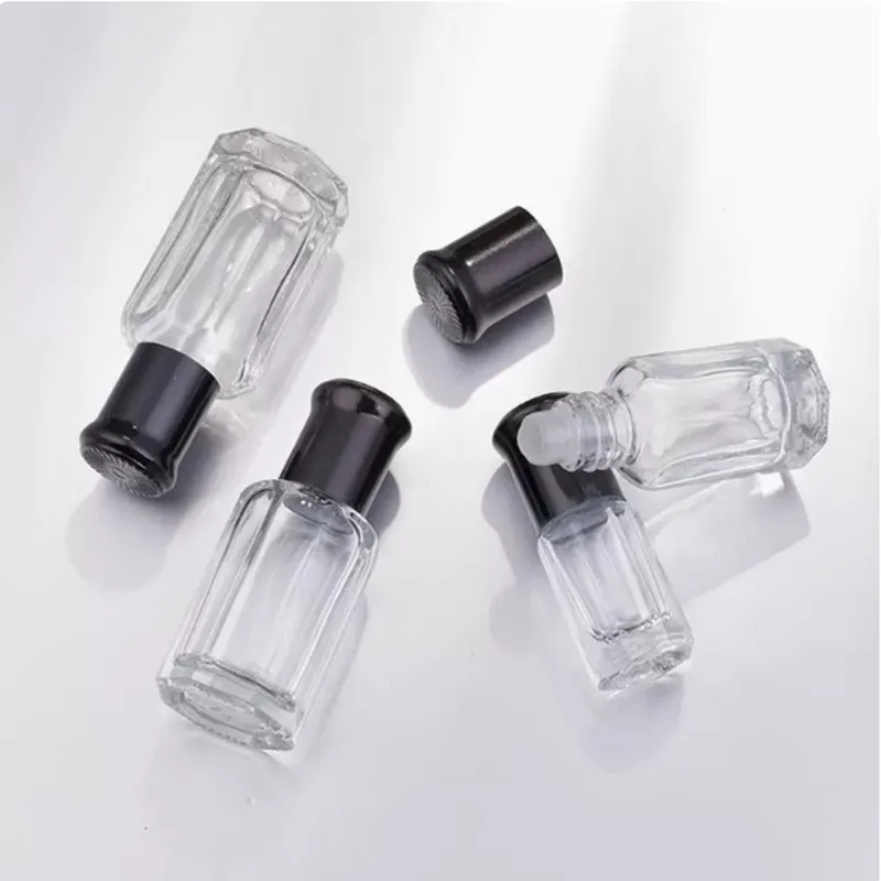 

Wholesale 3ml 6ml 10ml 12ml Glass Roll on Bottle Essential Oils Clear Perfume Bottle Refillable Empty Vials with Glass Ball