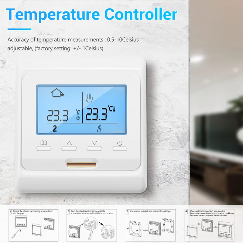 Big Deal 16A 230V LCD Programmable Warm Floor Heating Room Thermostat Thermoregulator Temperature Controller Manual Mechanical