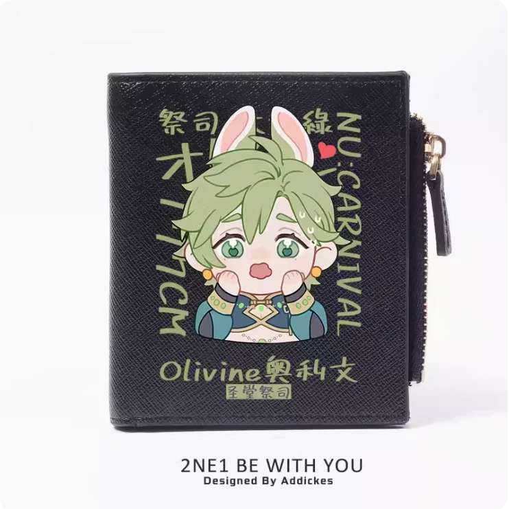 Anime Nu: Carnival Olivine Zipper Fashion Wallets PU Purse Card Holder Money Bag Gift B1025 Cosplay