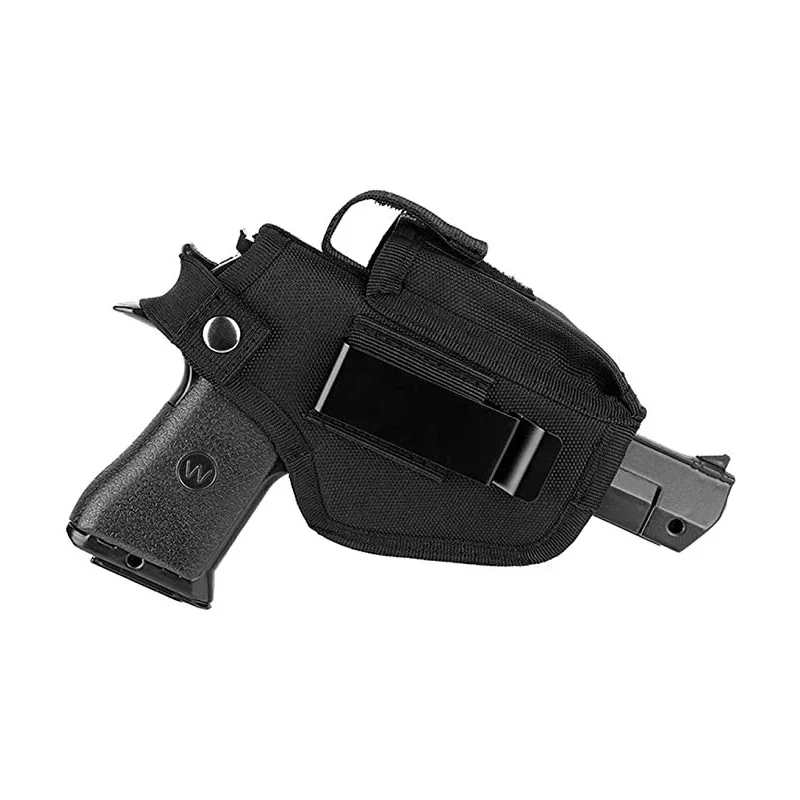 Coldre de arma ao ar livre com bolsa de bala, coldres ocultados, cinto, IWB, OWB, Airsoft Pistol Bag para todos os tamanhos Revólver, Glock 19