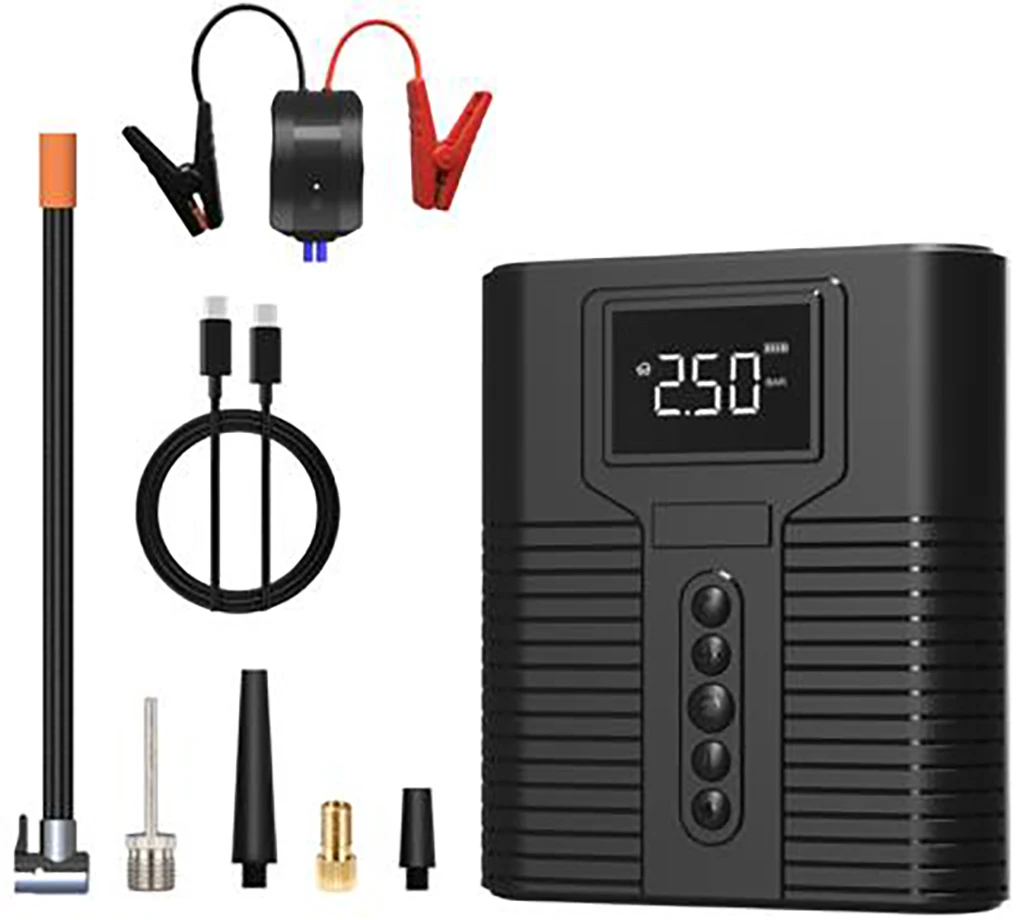 Portable Practical 8800mAh Car Jump Starter With Vehicle Tyre Air Pump 12V Air Compressor Tire Inflator