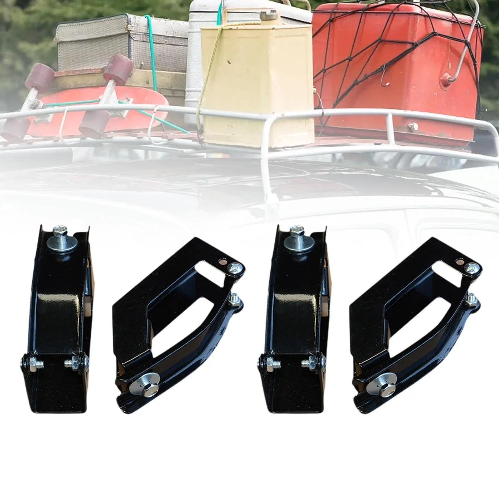 4Pcs Roof Bar Clamp Autos Lights Mount Bracket Light Mounting Brackets Accessories Cars Easy Installation Roll Bar Clamp Bracket