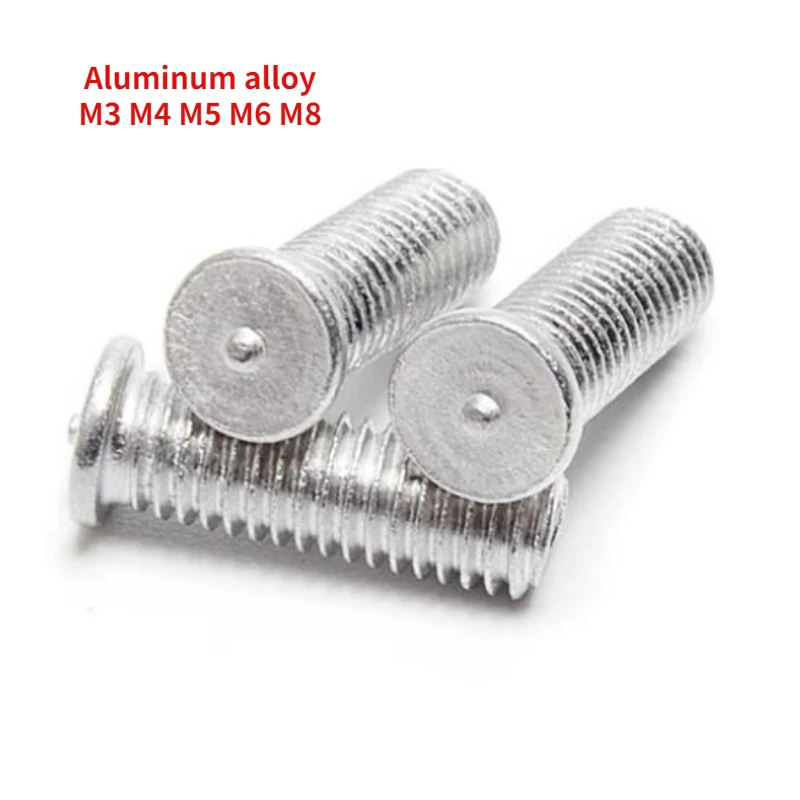 50/100/200pcs Welding Screws M3 M4 M5 M6 M8 Aluminum Weld Threaded Studs For Capacitor Discharge Spot Nails