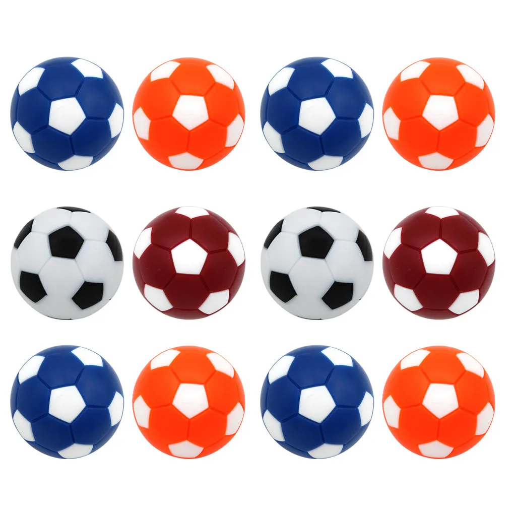 

12Pcs Mini Footballs Soccer Table Balls Diameter 32mm HIPS High Elasticity Colorful Kids Adults Family Boys Sport Tabletop