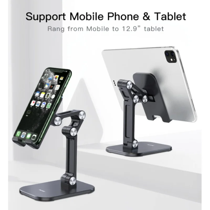 حامل هاتف محمول من Yesido لسطح المكتب قابل للطي وحامل مسطح كسول وملحق مكتب iPad يدعم البث المباشر المتوافق مع iPhone