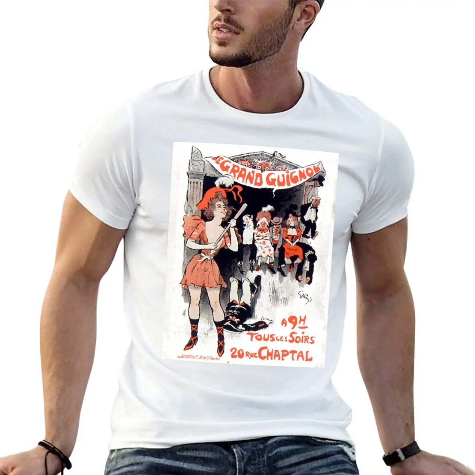 Vintage Le Thé?tre du Grand-Guignol T-Shirt Lightweight Running Sports T-Shirt