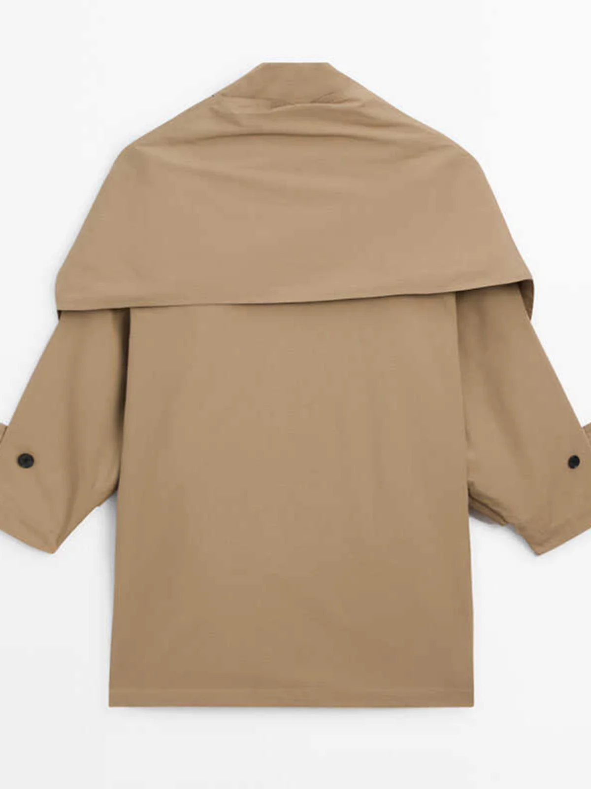 Faionable Briti Sle Cappotto marrone Cappotto Sciarpa Feel Ele Abbigliamento donna Lunghezza media Chiusura a bottone singolo Manica lunga...