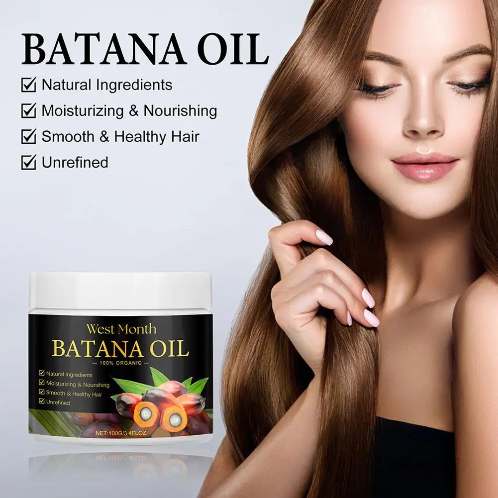 Minyak Batana alami organik 100g, minyak Batana murni, alat rias untuk pria wanita, pengencang rambut, minyak Batana murni