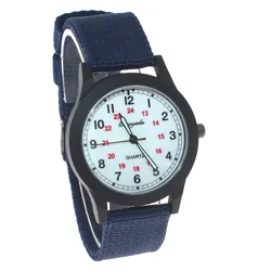 Mode kinder Uhren Stoff Nylon Strap Edelstahl Uhr Junge Mädchen Frauen Männer Uhren Student Uhr Junge Geschenke U105