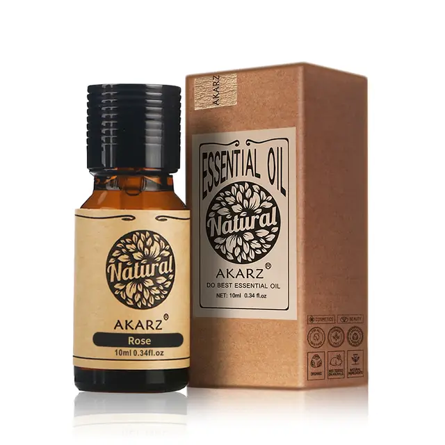 AKARZ Rose Essential Oil Natural for Skin Body Hair Care Diffuser