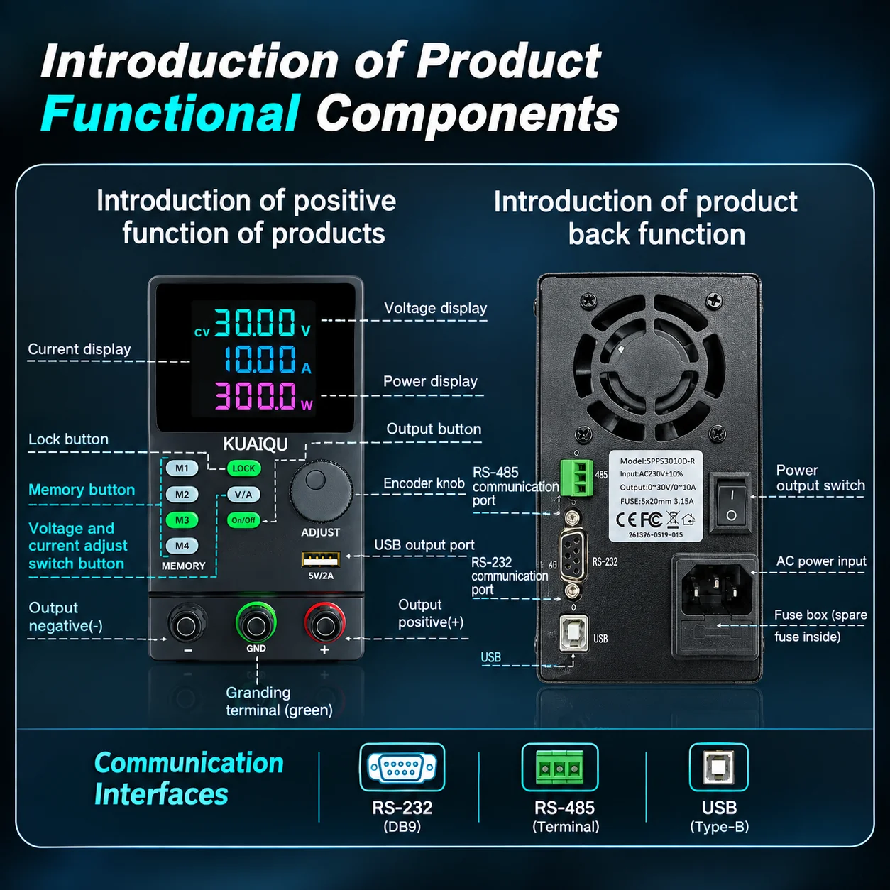 Alimentation CC programmable K - Switching Dc Power Supply 300V 1A avis et prix