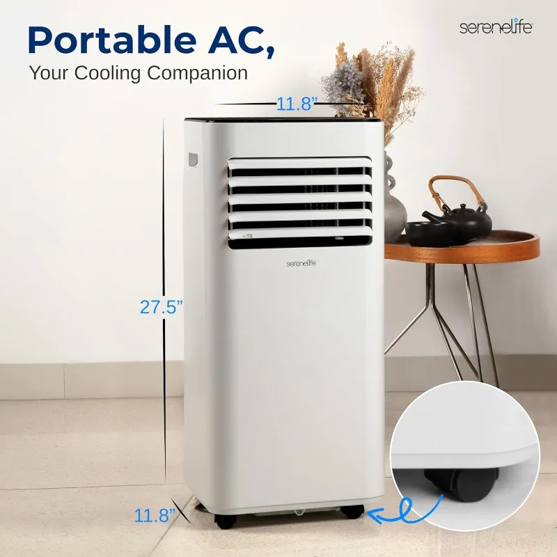 Portable Air Conditioner - 3-in-1 Portable AC Unit for Bedroom Up To 300 Sq.Remote Control, with Window Mount Kit,durable  White