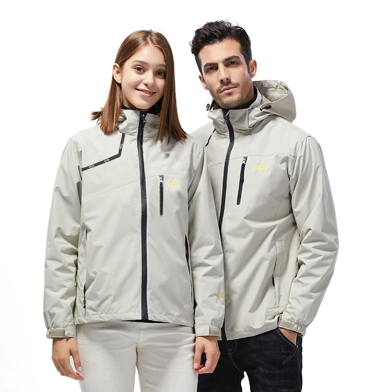 Outdoor Jackets Thin Style for Men & Women Casual Zippler hooded Windproof Keep Warm Sports Work Can Choice Light Fabric on Sale