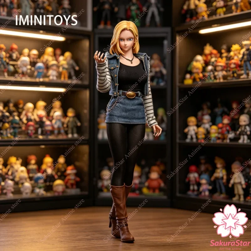 

【In Stock】Iminitoys M024 1/6 Android No.18 Double Headsculpt Suit Set Fit 12 Inch TBL S22A Soldier Body Figure Toy