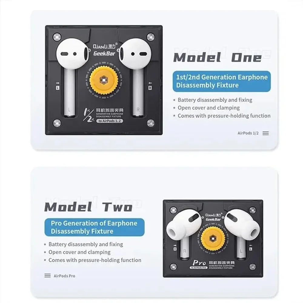 Qianli Headset Repair Disassembly Fixture Clamp Clip Headphone Holder for Apple Airpods Pro 1/2 Shell Opening Repair Tools