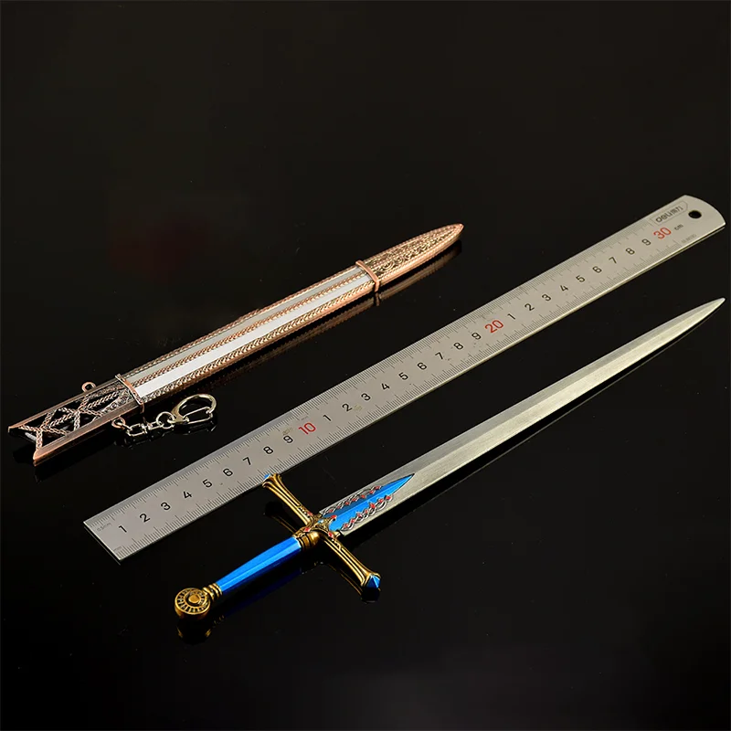 30 cm Carian Knight's Sword met schede Middeleeuws zwaard Speelgoedmes Model Samurai Katana Metaal Unedged Crafts Ornamenten Collectie