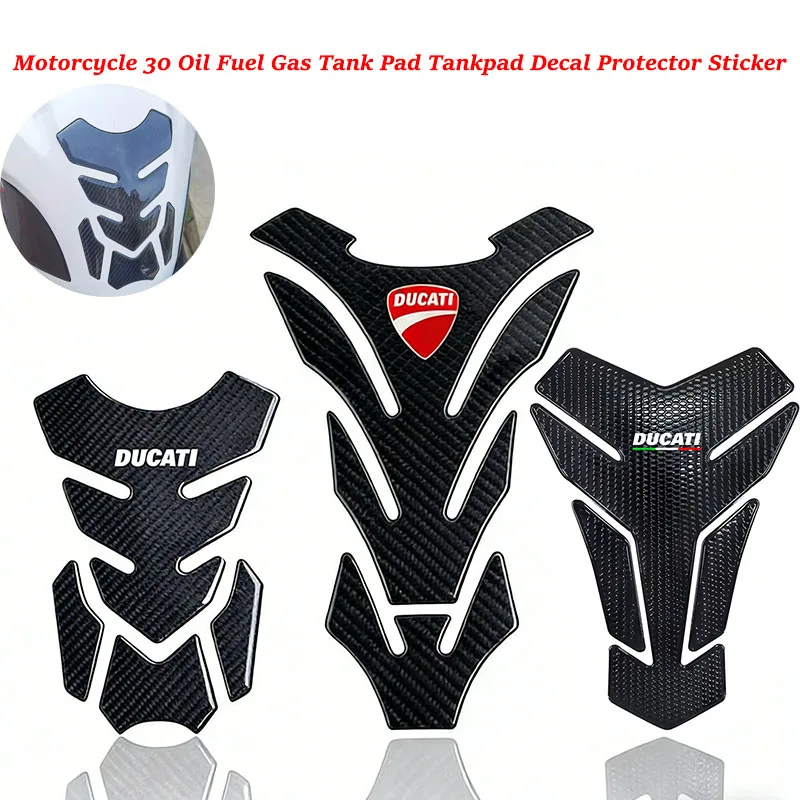 Protetor de Tanque de Combustível em Fibra para Motocicletas Ducati V2 V4 400 620 695 696 796 821 Monster 899 959 1199 1299 - Adesivos Decorativos