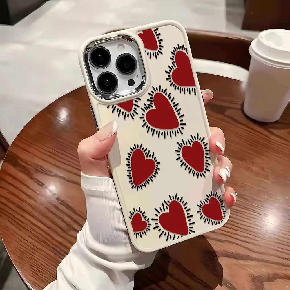 حافظة على شكل قلب الحب، مناسبة لهاتف iPhone17Pro Max/ 17/17Pro/17Air/16Pro Max/ 16Pro/ iPhone 16/ 16 Plus لسلسلة iPhone11 12 13 14 15 #3