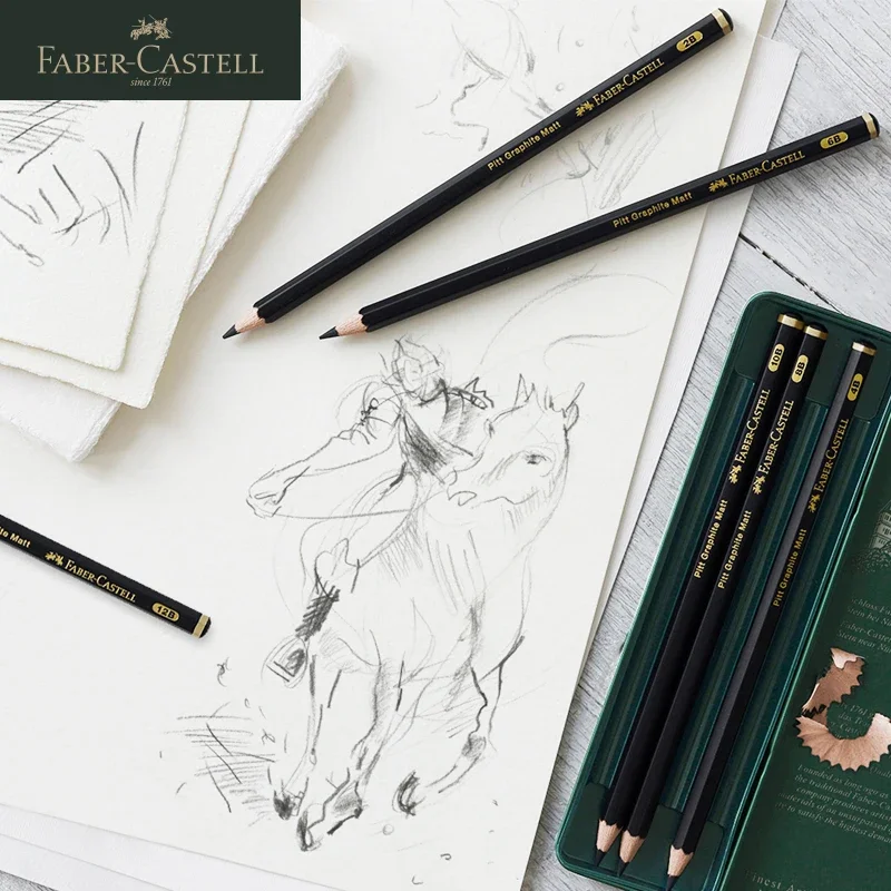 

Матовый карандаш для скетчей Faber-Castell, черные Графитовые Карандаши для скетчинга, художественные Графитовые Карандаши для рисования