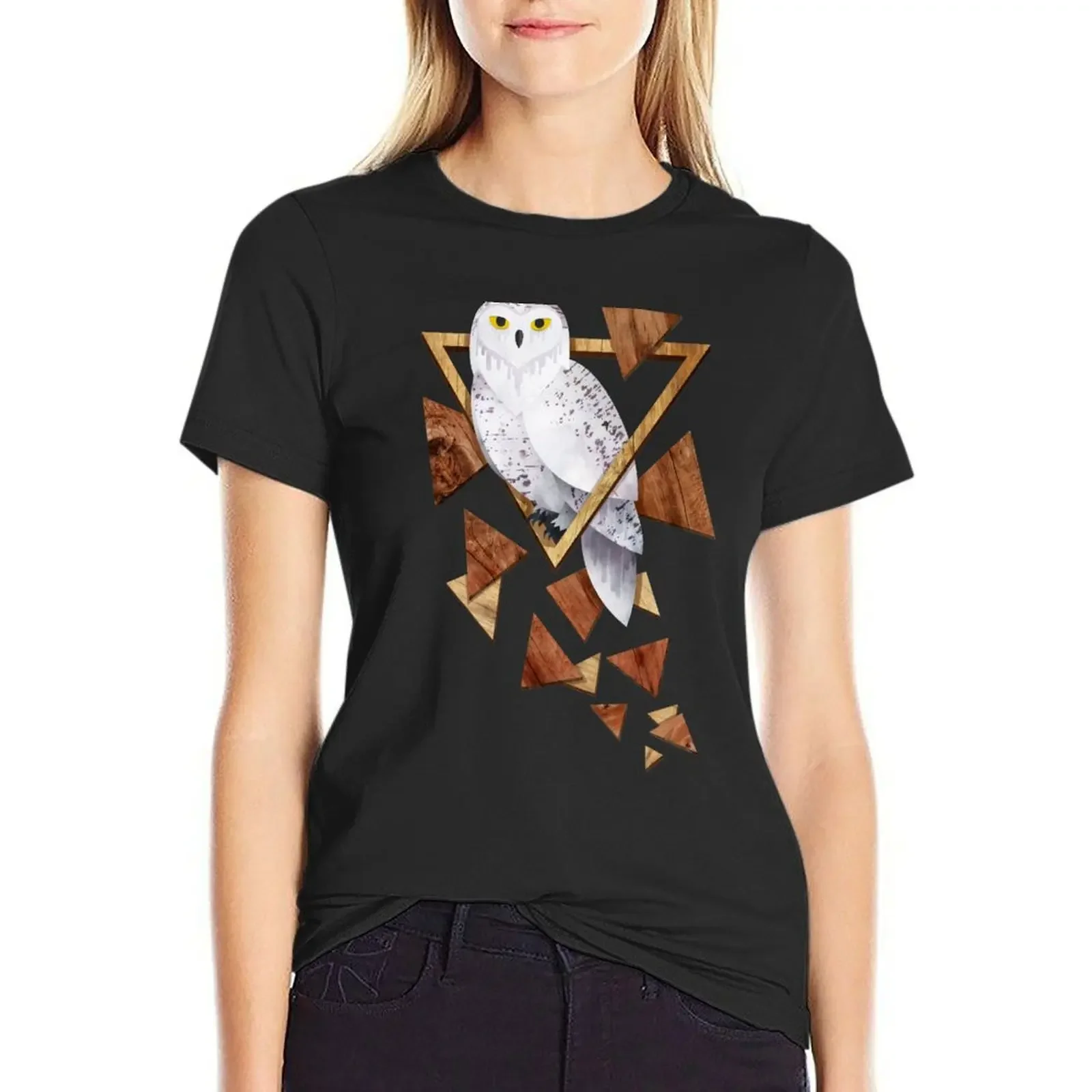 

Owl in the Woods T-Shirt vintage summer top customs Women t shirt