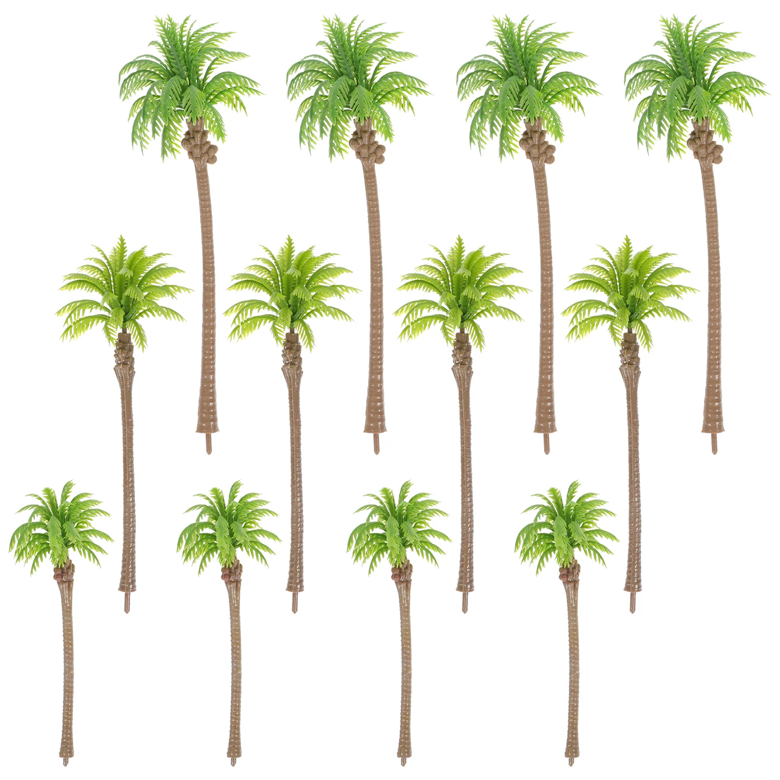 

12 Pcs Decoration Coconut Tree Model Mini Trees for Crafts Train Scenery Sand Table