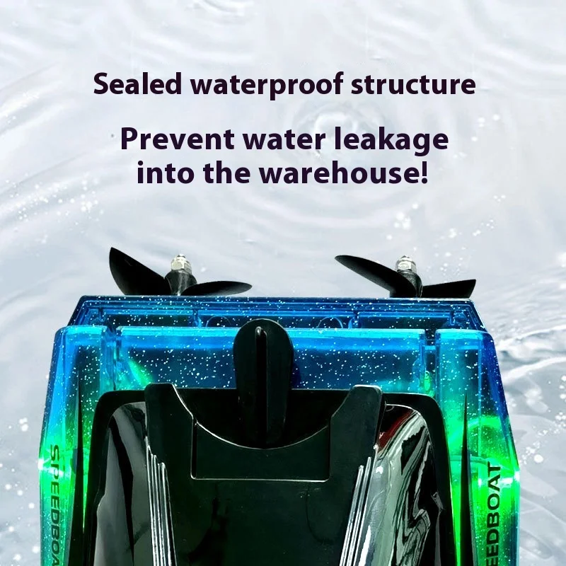 JJRC รีโมทคอนโทรลไฟฟ้าไร้สายเรือ 2.4G 30 กม.ความเร็วสูงขนาดใหญ่เรือเร็วเรือเร็วสำหรับชายคริสต์มาสของขวัญ