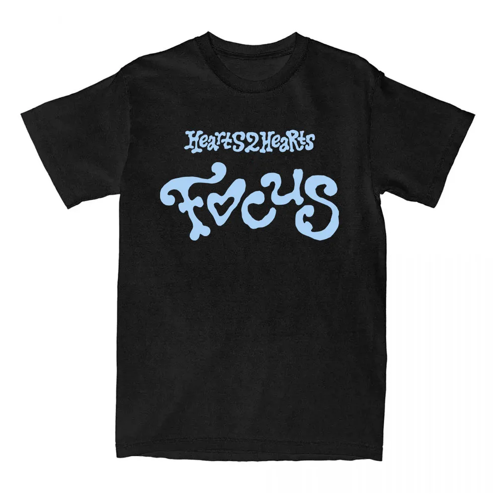 Hearts2Hearts Focus Graphic Tshirts Cotton Short Sleeve Casual Women T-shirt Korean Girls Band Fashion T Shirt Streetwear Tees