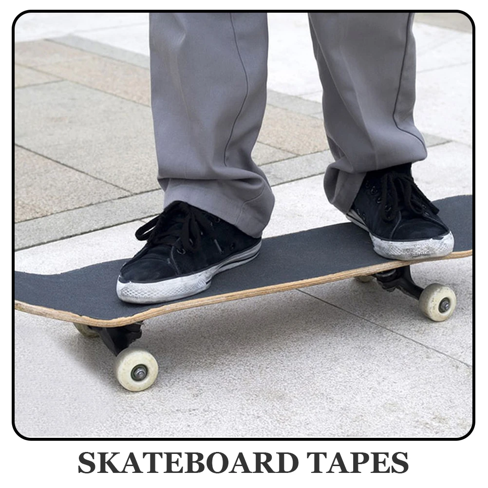 

4pcs Multi-Function Skateboard Grip Tape Professional Wear-Resistant Adhesive Sheet Replaceable Anti-Skid Cuttable Board Decor