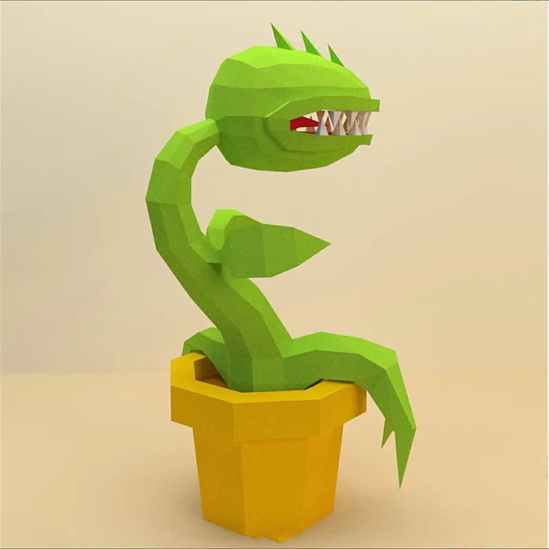 Grand kit de modèle de plante de bonsaï Chomper, papercraft en papier 3D, décoration de la maison, décoration de bureau, accessoires de jouets créatifs faits à la main, 60cm
