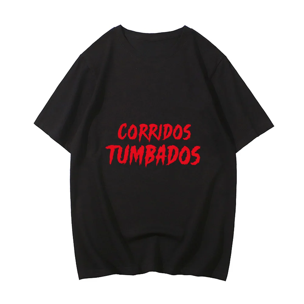 Natanael Cano Corridos Tumbados Clothing Hip Hop High Quality Graphic Printing Tshirts Men/women Cotton Short Sleeve Tees Tops