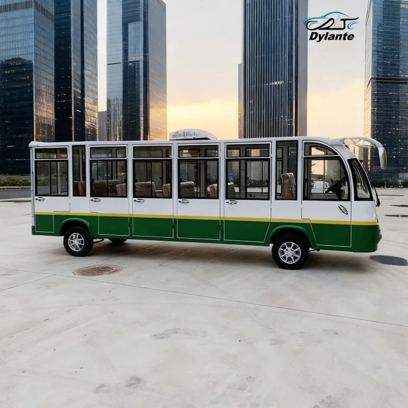 

Luxury 8 11 14-Seater Electric Sightseeing Shuttle Bus 100km Color Customizable Closed Tourist Bus Environmental Sustainability