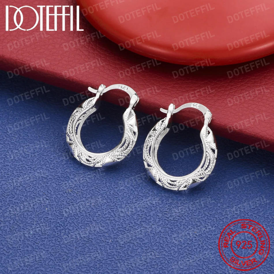 925 Sterling Silver 30mm Delicate Teardrop Hollow Earrings for Women, Fashionable Wedding Party Gift Jewelry