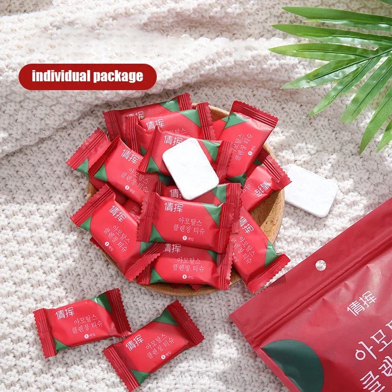 

5/10/20pcs Disposable Travel Towels Compressed Facial Wipe Compact Tablet Mini Wipes Wipe Square Wipes Tissues Convenient Towels