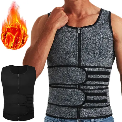 남성 바디 셰이퍼 허리 트레이너 조끼 슬리밍 셔츠 사우나 땀 조끼 압축 언더 셔츠 Shapewear 지방 버너 운동 탱크 탑