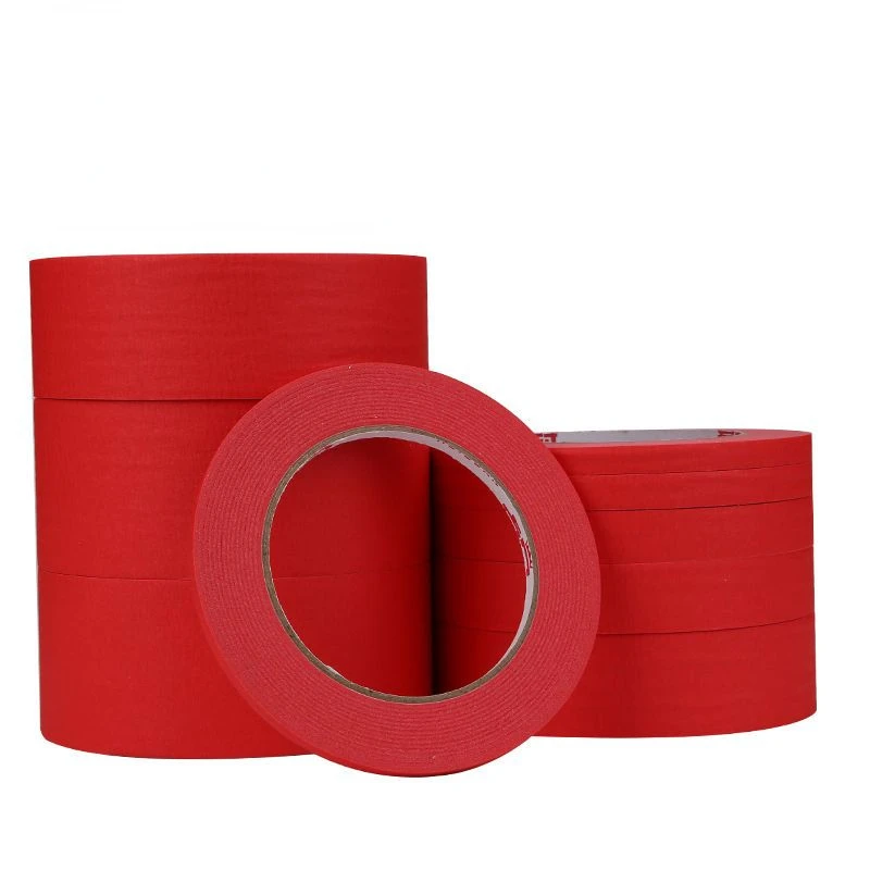 01 Easy To Tear Red Masking Paper Tape Vehicle Beauty Home Decoration Spray Paint Masking Floral Packaging Tape Colorful H7896