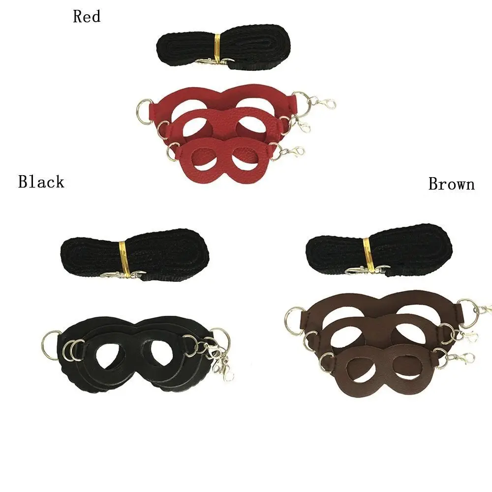 3Pcs PU Leather Hamster Chest Strap Windproof Anti Lost Rope Guinea Pig Harness 3Colors Small Pet Sugar Glider