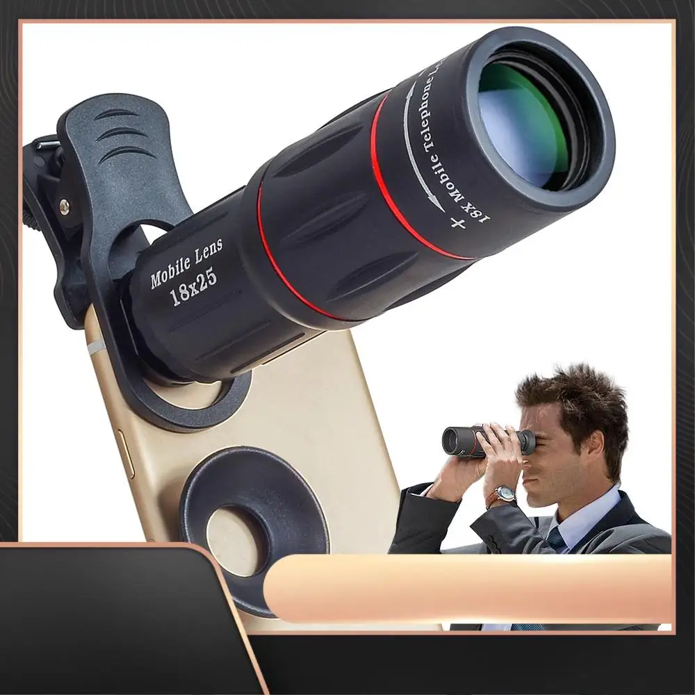 

Apexel Universal 18X25 Monocular Zoom Hd Optical Cell Phone Lens Observing Survey 18X Telephoto Lens With Tripod For Smartphone