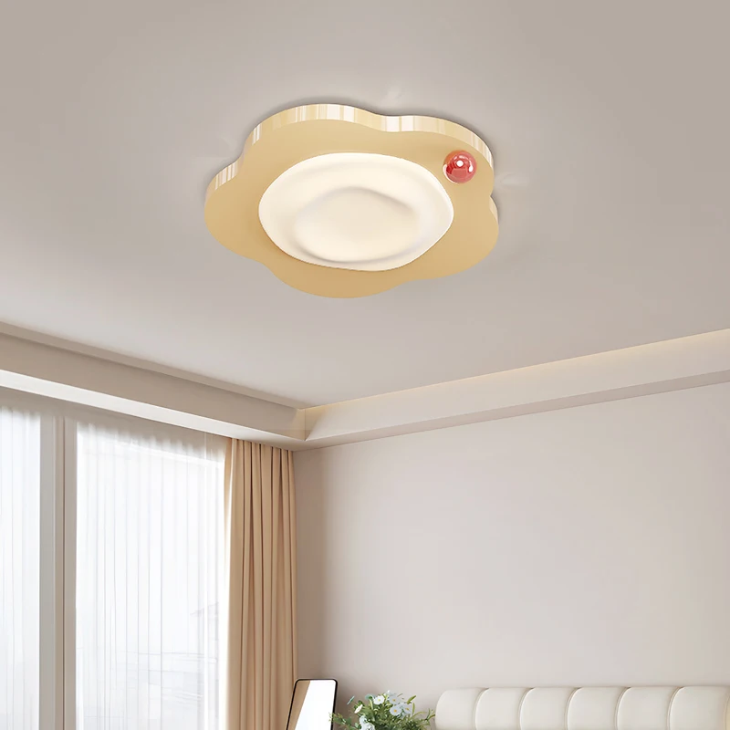 Imagem -03 - Creme Estilo Led Teto Luz Sala Luminária Lâmpada do Quarto Decoração Home