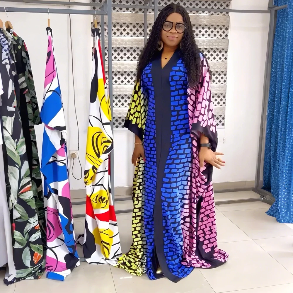 

African Dresses for Women Traditional Africa Clothing Dashiki Ankara Outfits Gown Abayas Robe Muslim Kaftan Maxi Long Dress 2024