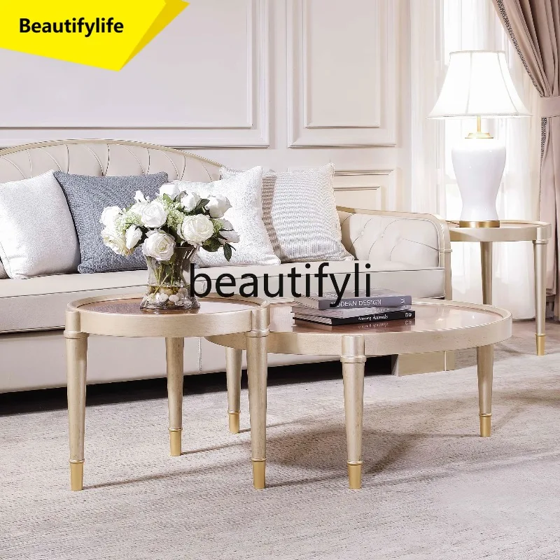 

Wei Shili American light luxury solid wood coffee table