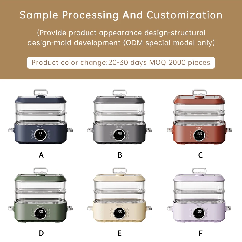 Vaporiera elettrica 3 in 1 da 10 litri - Pentola multifunzionale (vaporiera per alimenti per bambini, ristorante/uso domestico, riscaldamento rapido, senza BPA)