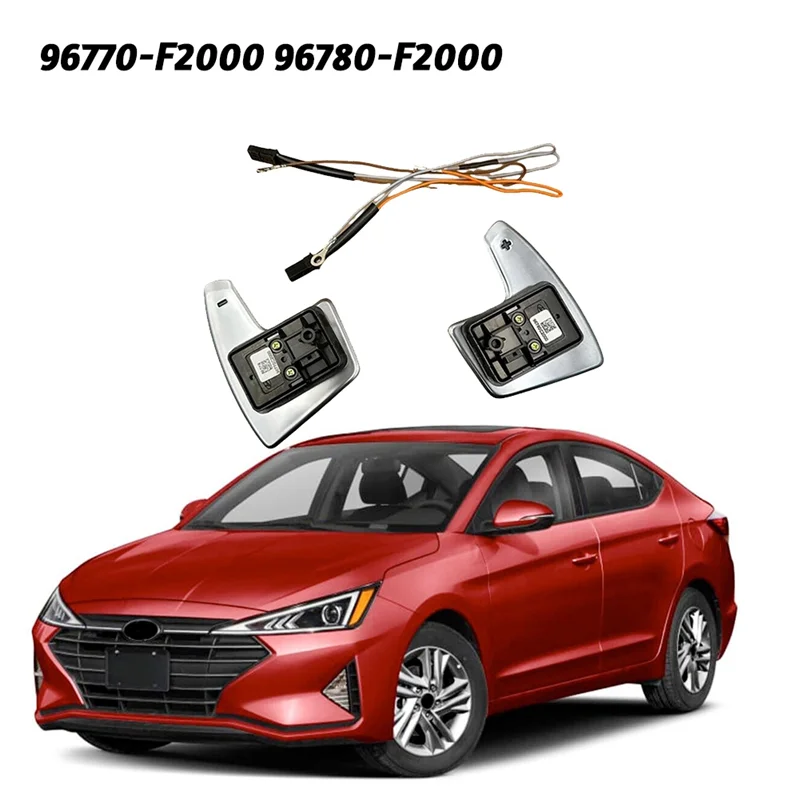 

ABKV-1Pair Car Steering Wheel Paddle Shift Switch With Harness 96770-F2000 96780-F2000 For Hyundai Elantra 2017-2019 Avante Part