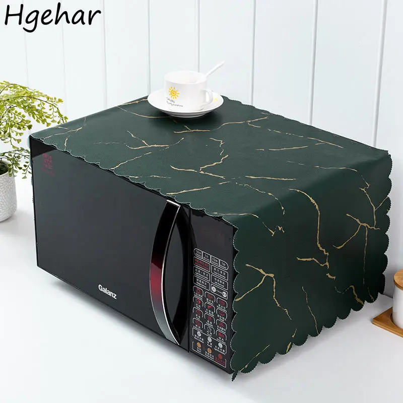 Waterproof Oil-proof Microwave Oven Dust-proof Covers Kitchen Nordic PVC Refrigerator Washing Machine Portable Antifouling Mats