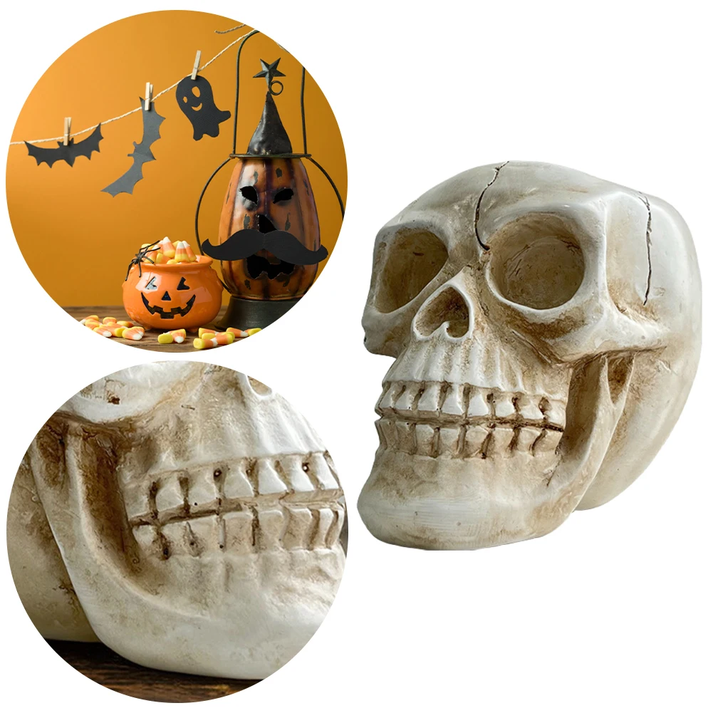 

Кашпо из смолы в форме черепа, модель головы черепа, контейнер для цветов, кашпо-скелет, скульптура, декор для дома, поделки