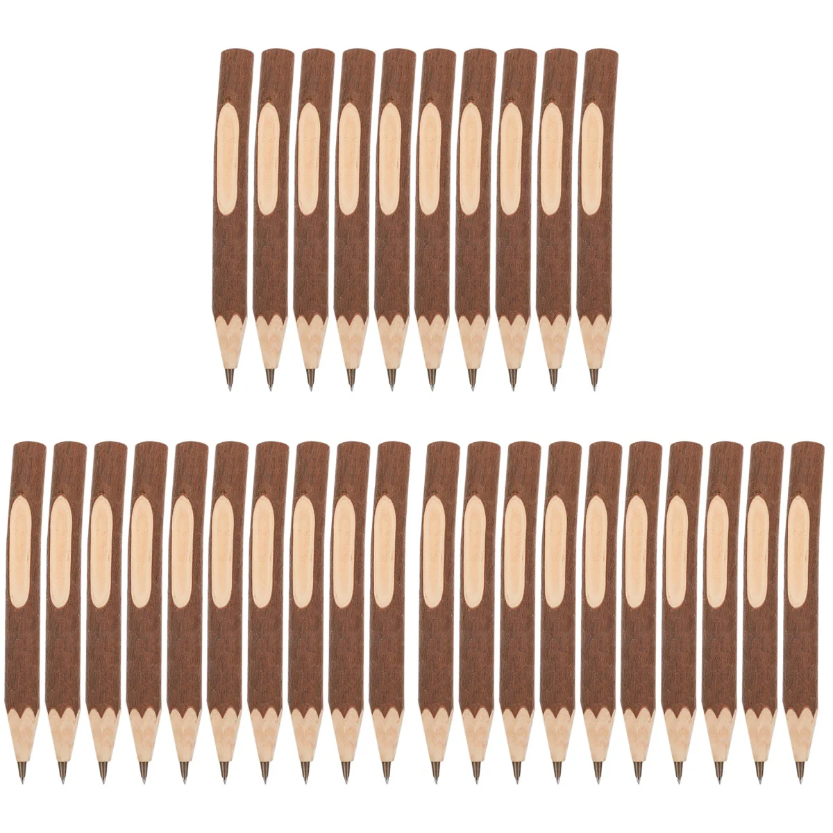 

30 Pcs Ballpoint Pens Tree Bark Texture Wood Pens Portable Writing Pens Multi-function Wood Pens convenient writing pens