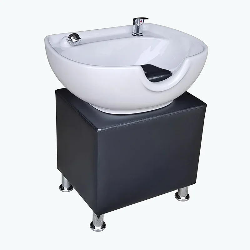 Vertical head basin Men's seated shampoo flush seat Plastic ceramic basin Traditional Chinese medicine spa Can be